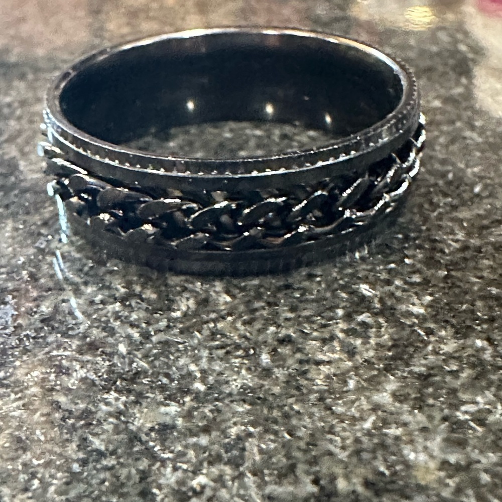 Black men’s chain rope style band size 12 - Picture 3 of 3